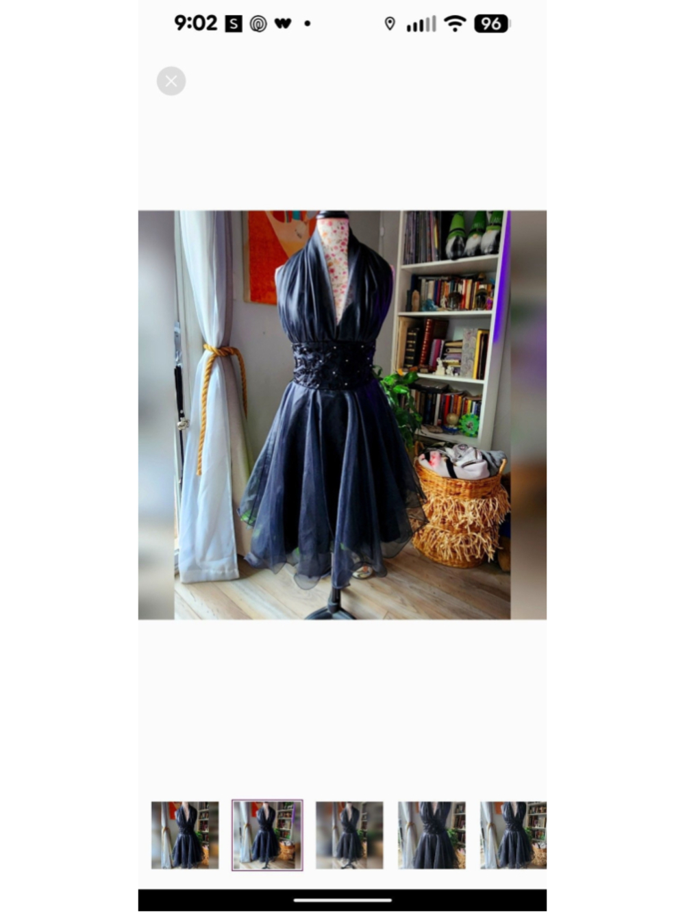 #53 vintage Faviana halter dress
